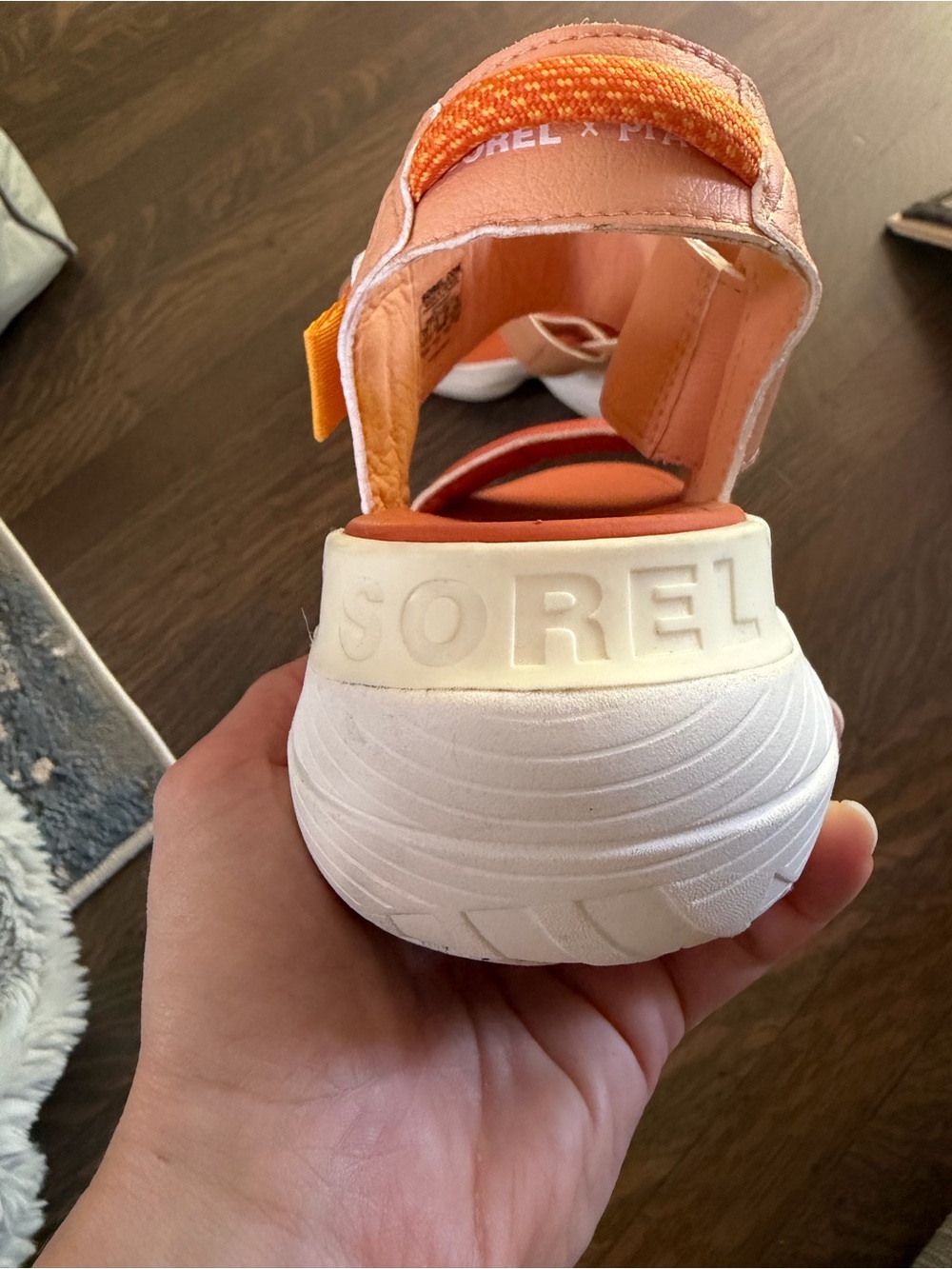 Sorel X Prana Explorer Blitz Stride Sandal Size 7.5 Orange - Picture 11 of 11
